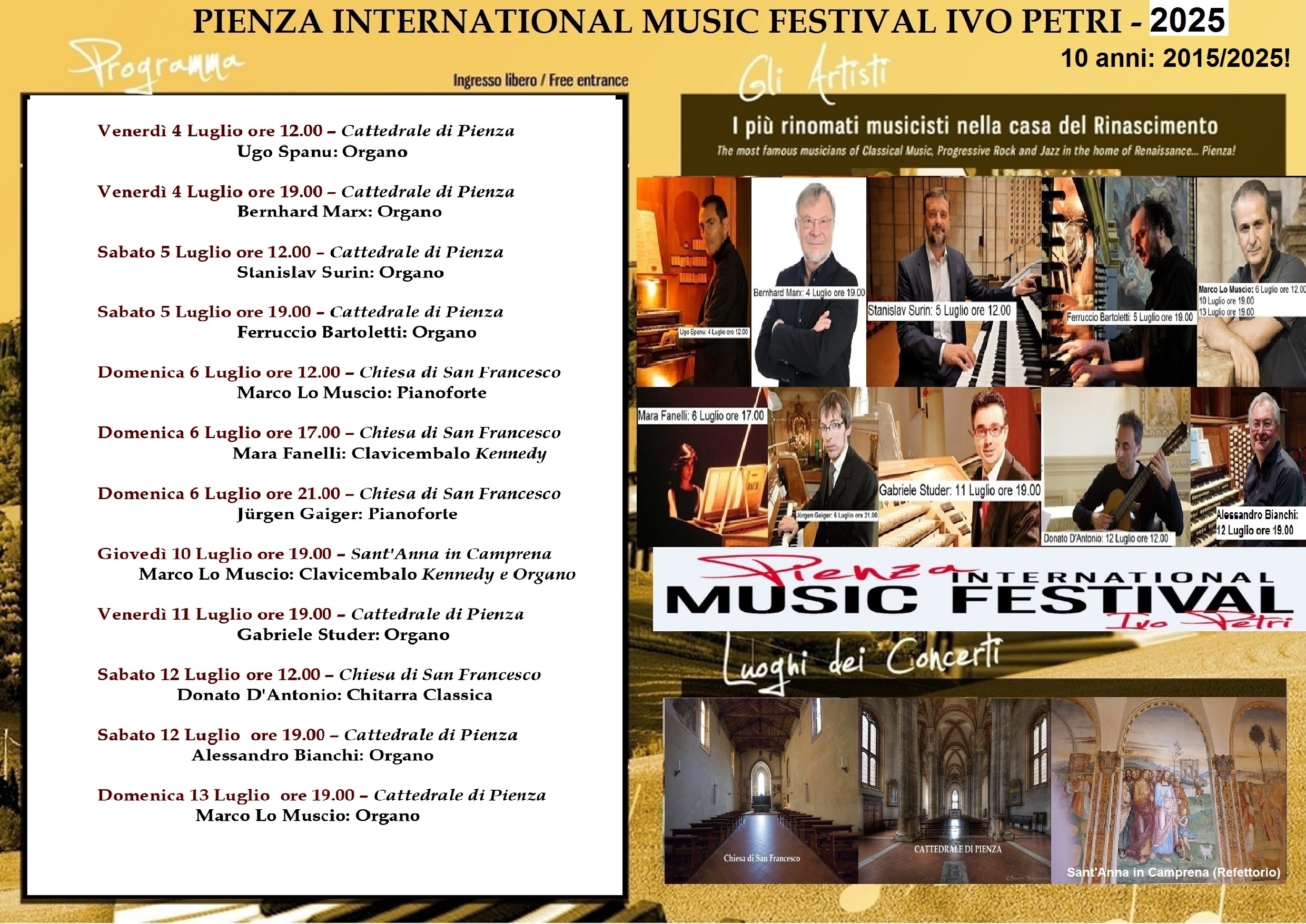 Pienza International Music Festival Ivo Petri